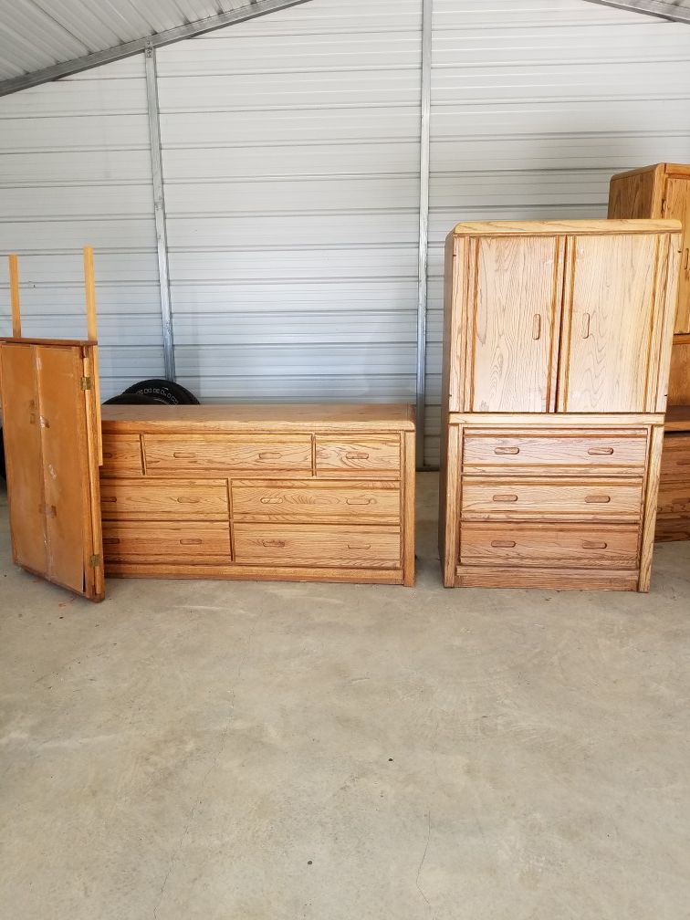 Oak finished furniture