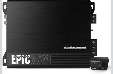 AudioControl EPIC750 Monoblock Amplifier Car Audio 750W RMS, Compact Class D Subwoofer Amplifier, Low Pass & Subsonic Filter, Epic Boost Bass Equalize