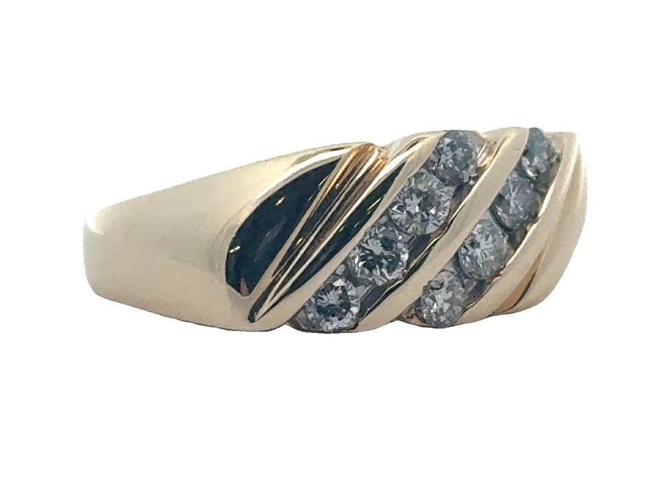 Gent’s 14K Yellow Gold Diamond Ring – Size 8.5 (28652-1)