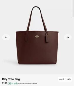 Coach brown city tote bag 🍁🧸🥥
