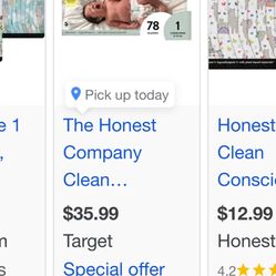 Honest Brand diapers Savings Size N & 1 30% Off