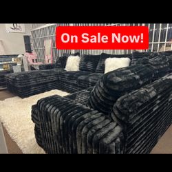 Brand New Super Plush Comfy Corduroy Sectional Set 