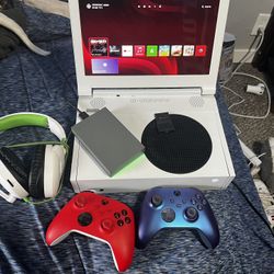 Xbox Series S 4tb external hard drive + 1tb expansion card + Depgi Xbox monitor mount + 2 controllers