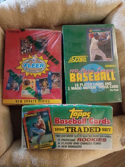 Factory sealed sports card boxes