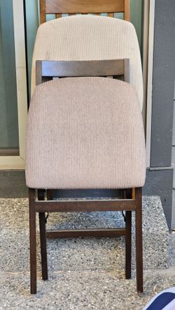 2 folding wooden chairs from costo