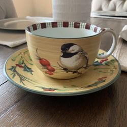 Lenox Winter Greetings Everyday Saucer plate and cup/mug $45