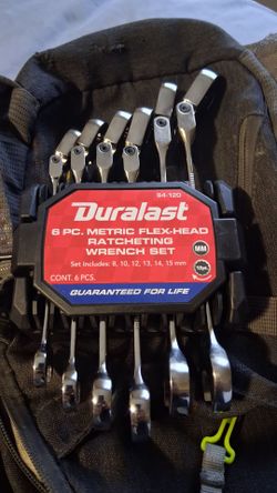 Duralast Metric Flex Head Ratcheting Wrench Set 6 Piece