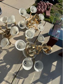 3 Elegant Brass Chandeliers