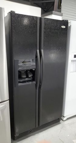 Whirlpool Side By Side Black Refrigerator Fridge
