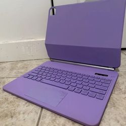 Keyboard With Trackpad Color Backlit For Apple iPad Pro 12.9 5th/4th Gen Purple