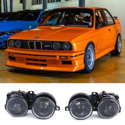 BMW E30 Depo Smoked Smiley Crosshair Projector Headlights