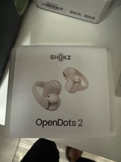 Shokz OpenDots 2 Open-Ear Clip-On Earbuds - Pearl White - New Sealed