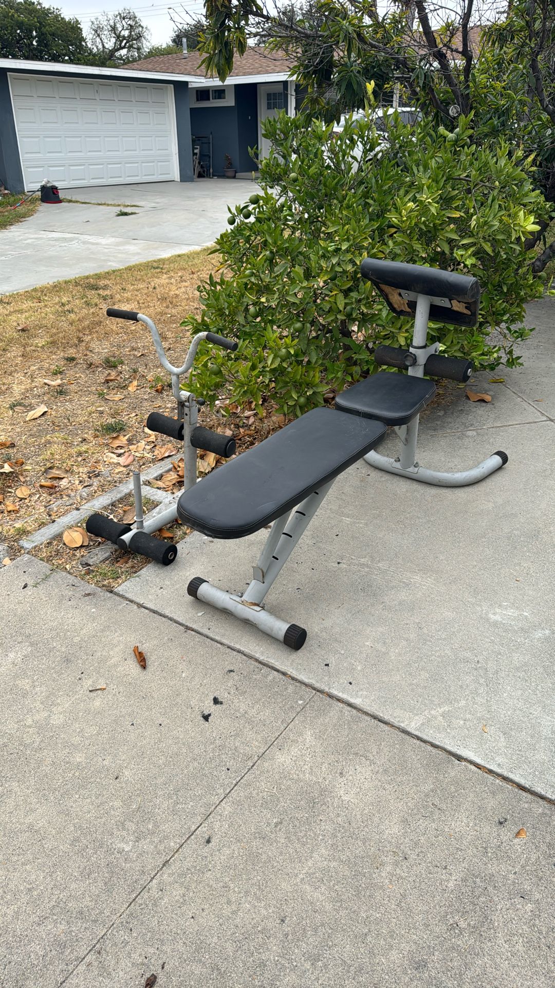 Bench Press + Attachment And Weight Rack