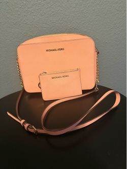 Pink Michael Kors Jet Set Crossbody with Matching Wallet