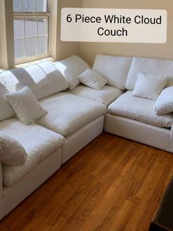 White Cloud  Couch Modular Sectional Sofa 6 Pieces