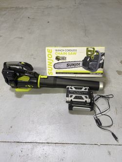 Leafs blower & chainsaw SunJoe