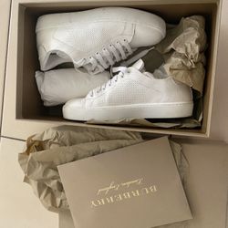 Burberry White Leather Westford Low Top Sneakers woman 6.5US