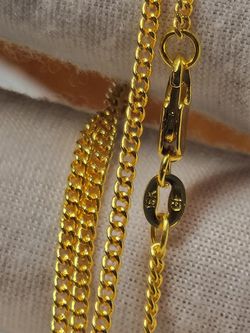 18k Gold Filled Cuban Chain Necklace - New - 2mm Thick  - 20" 