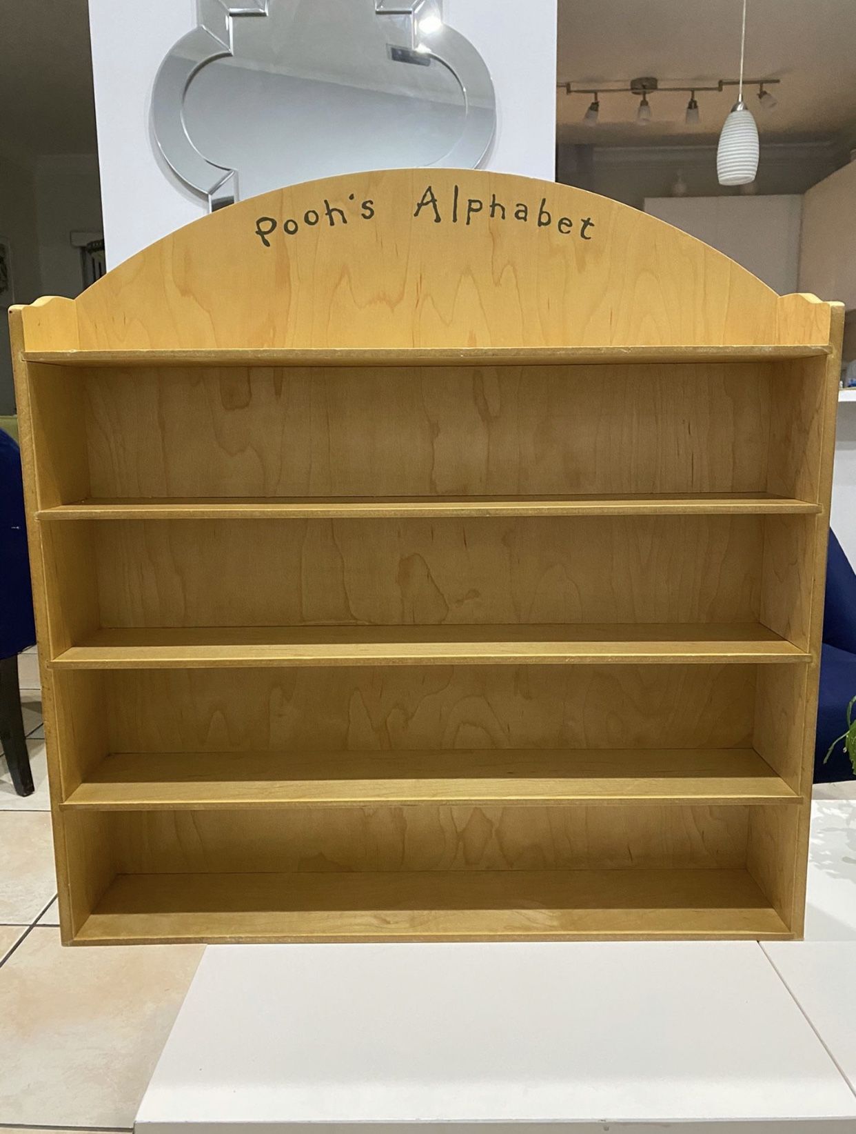 Beautiful Disney Winnie The Pooh Wooden Alphabet Shelf Display