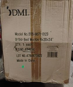 DMI Ortho Bed Wedge Pillow 8" x 20" x 24" New Open Box Unused