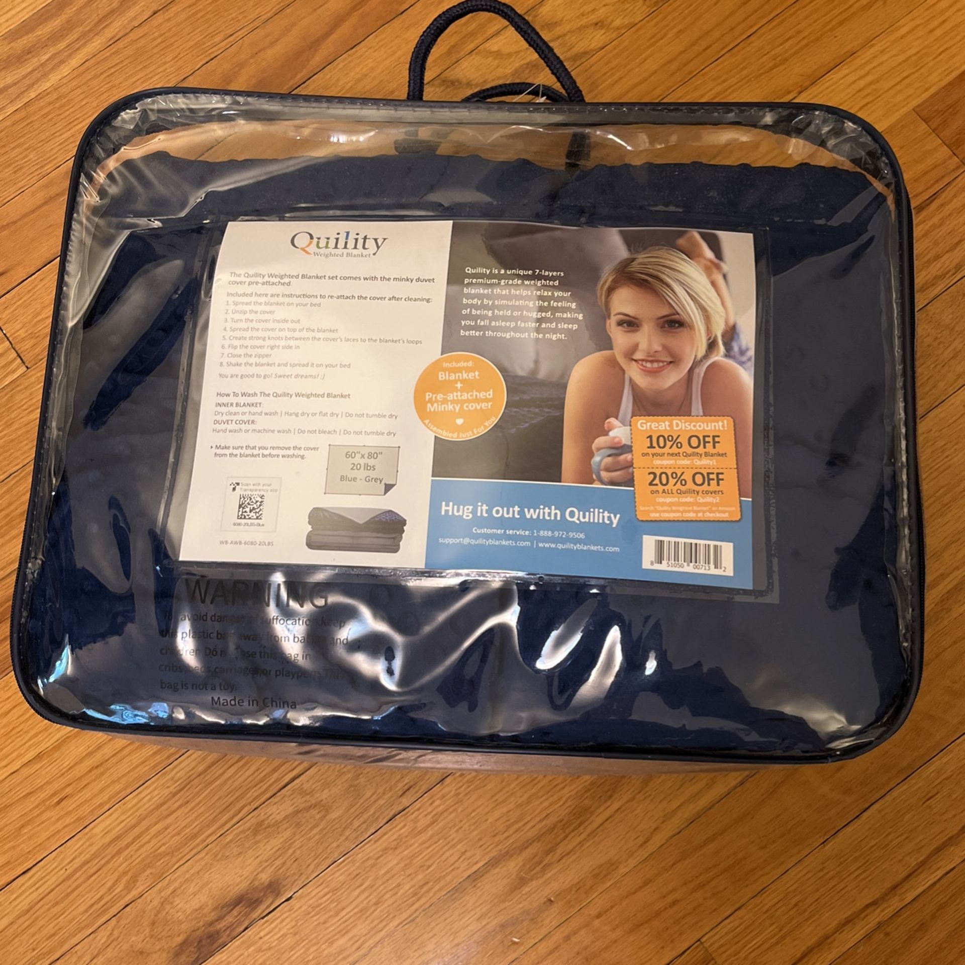 20lbs Weighted Blanket (brand New, Blue)