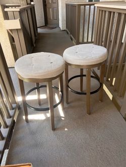 Threshold Upholstered Counter Stools (Pair)