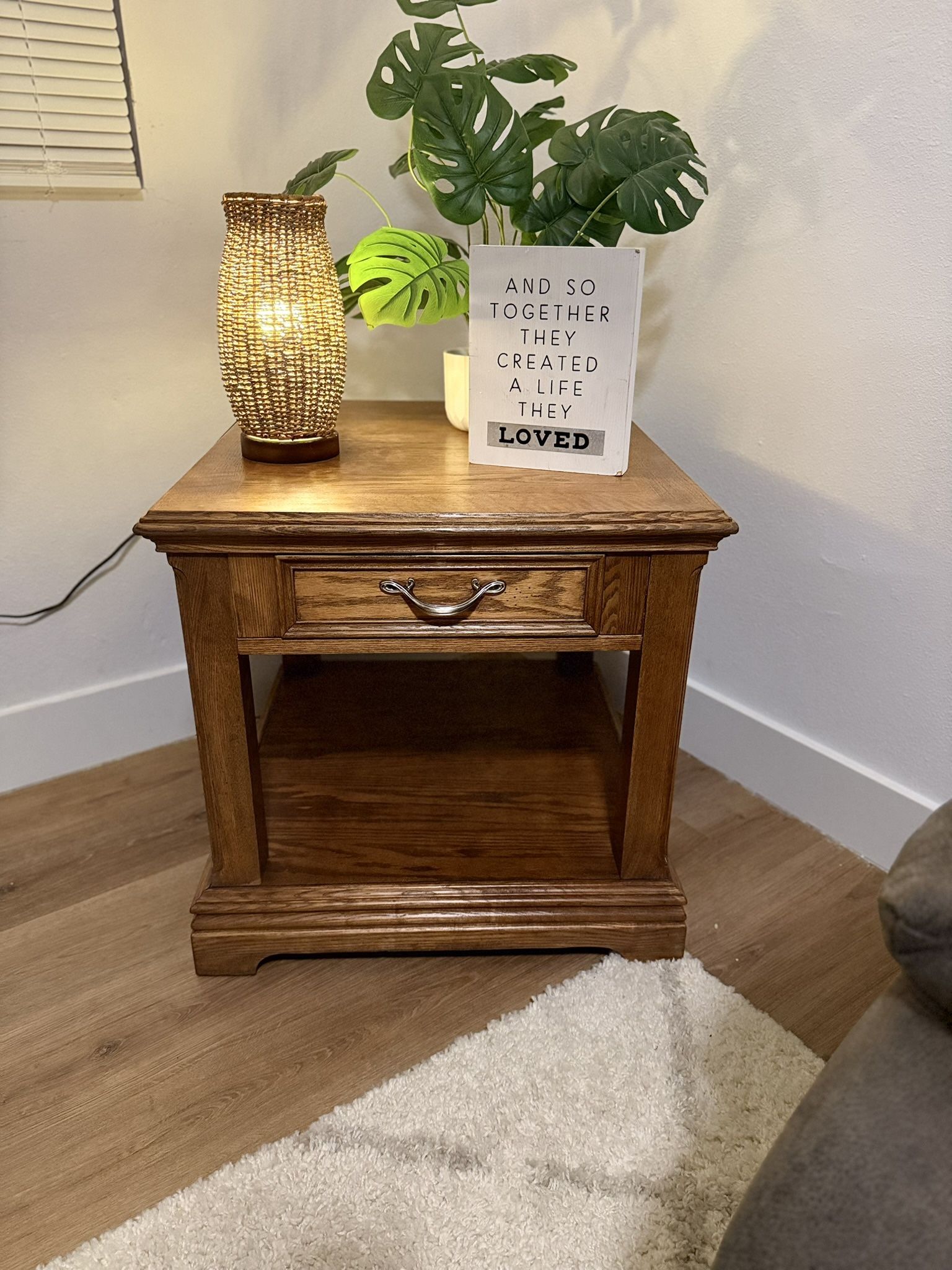 Beautiful Solid Wood End Table 