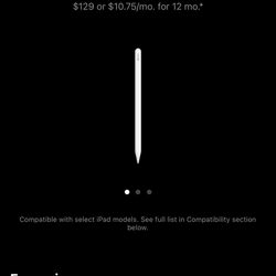Apple Pen Second Gen Brand New