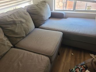 Grey couch 9.5x9.5 movable sectional parts