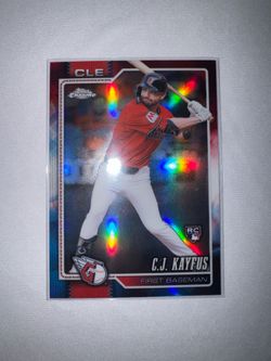 C.J. Kayfus Topps Chrome Red, White, and Blue Refractor