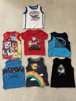 Boys Toddler 18m-2T Sleeveless/ Short Sleeve Clothes Shirts 