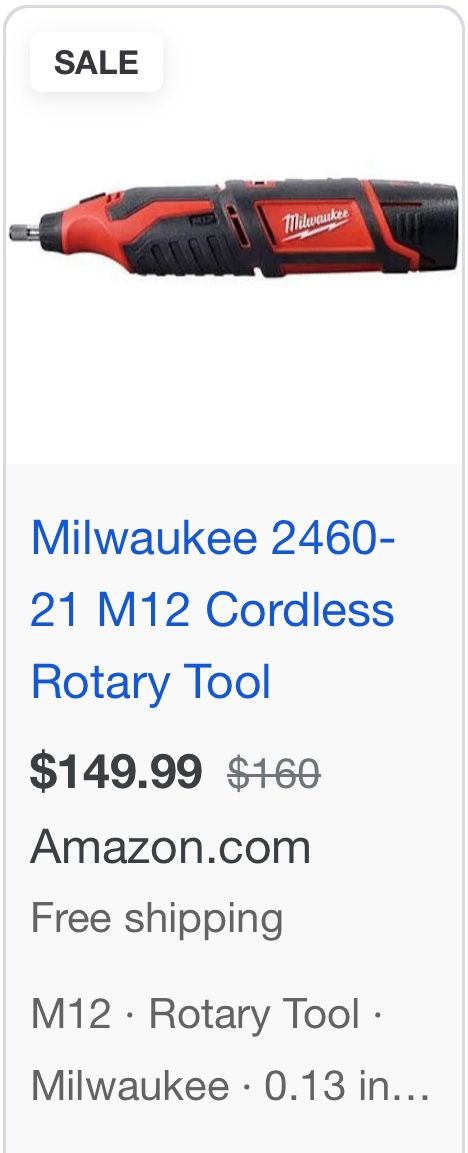 Milwaukee Rotary Tool (with Battery)