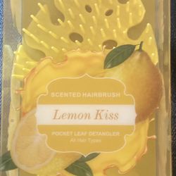 Candy Rush Scented Hairbrush Lemon Kiss Pocket Leaf Detangler All Hair Types 3+