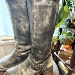 Frye Leather Riding Boots Women Vintage Style Fashion Designer Shoes