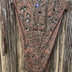 Rhinestone Long Dress 