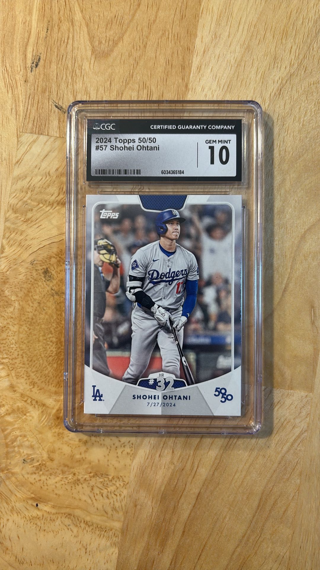 Shohei Ohtani 10 Mint Rated 50/50 Topps Card