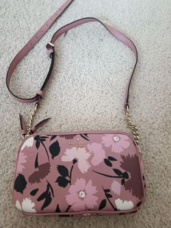 Kate Spade cross body pink purple spring flower