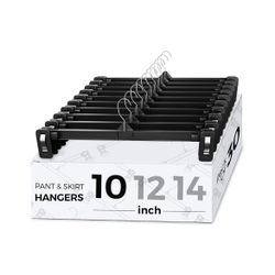 Smartor Pants Hangers - 30 Pack, Black Clips Hangers with 360° Hooks, Shorts Hanger with Strong Clamps, Dress, Heavy Duty as Trousers, Skirt, Jeans, T