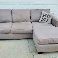 Grey Reversible Sectional Couch Delivery Available 