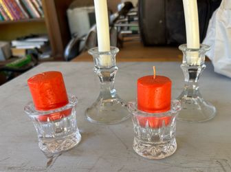Glass candle holders