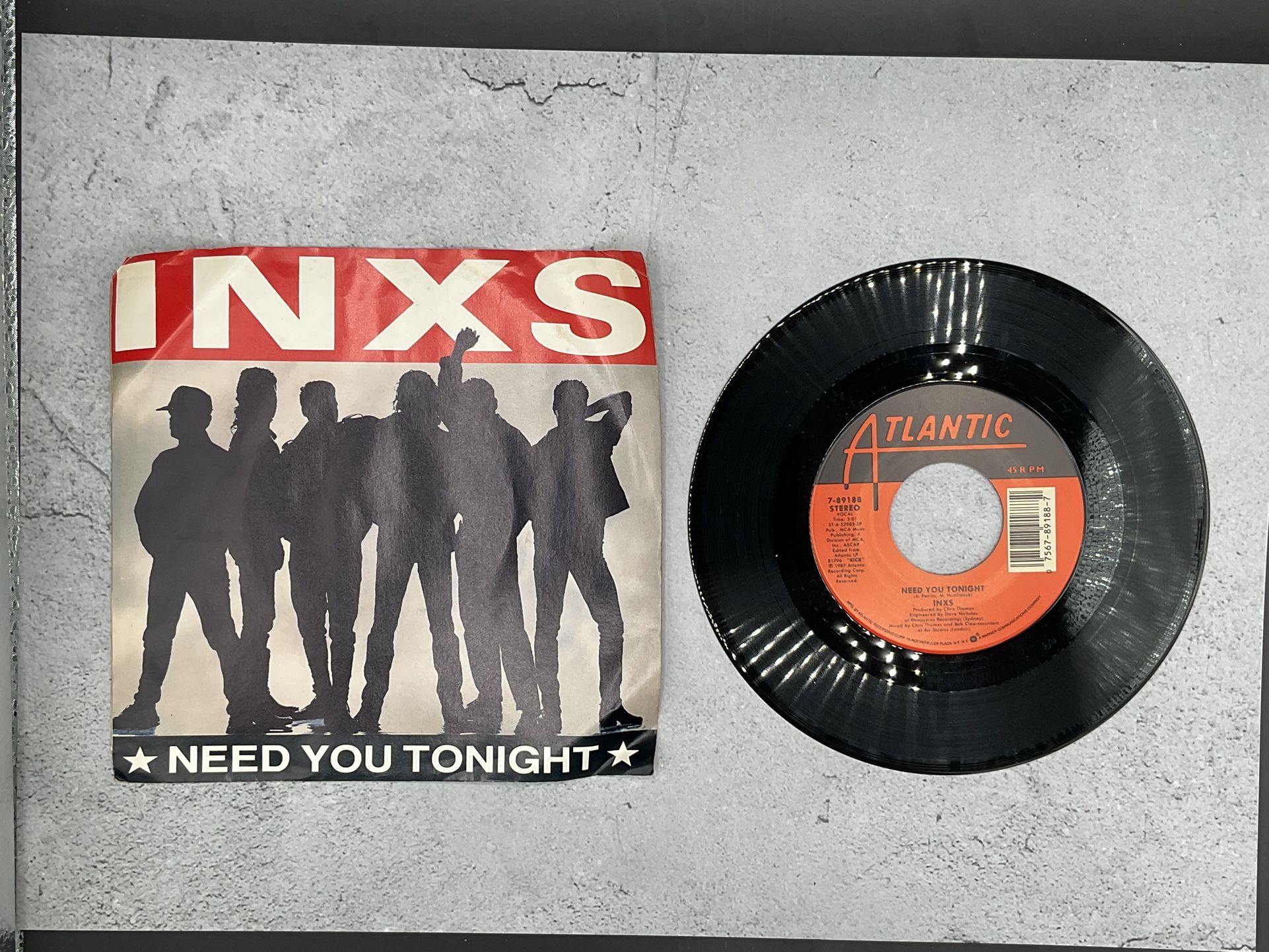 INXS “Need You Tonight” 45 Vinyl