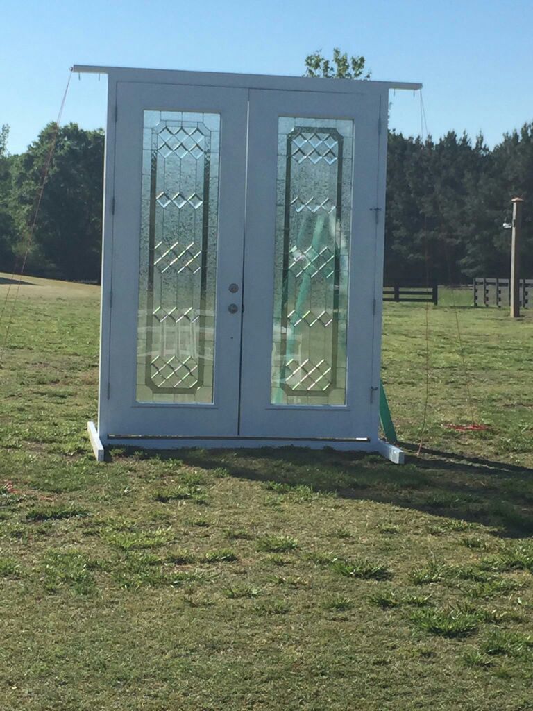 Outside Freestanding Wedding Doors