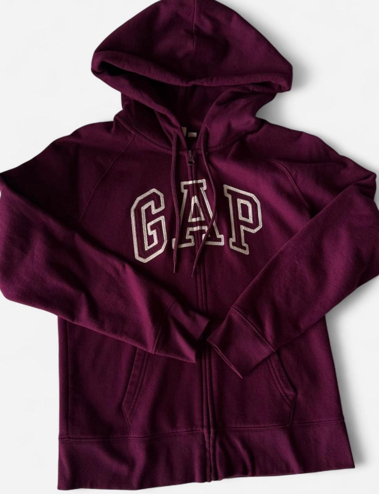 Burgundy Gap zip up hoodie and pants. Size S petite.