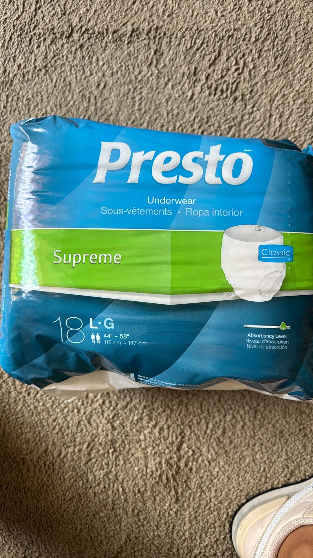 Underwear Pañales Supreme Large For Adults