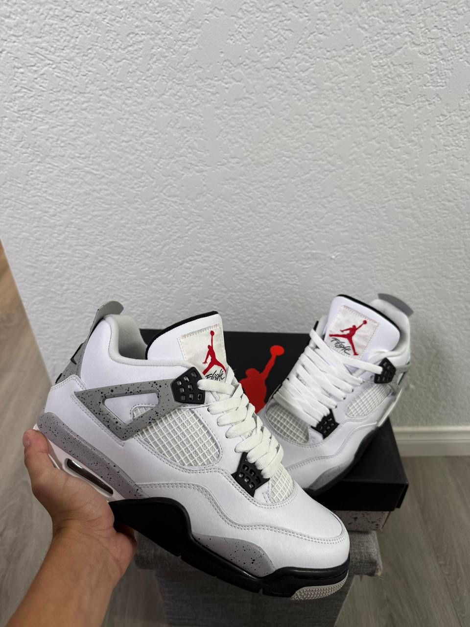 Nike Air Jordan 4 White Cement Size 7,7.5,8,8.5,9,9.5,10,10.5,11,12