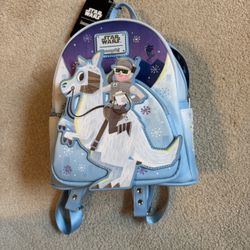 🚀 Loungefly Disney Star Wars Luke Riding A Tauntaun On Hoth Mini Backpack NWT