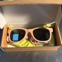  search icon COCOSAND Kids Sunglasses with Strap Flexible Polarized UV Protection for Toddlers & Schoolchild Boys Girls Ages 4-10, Pink with Grey Lens