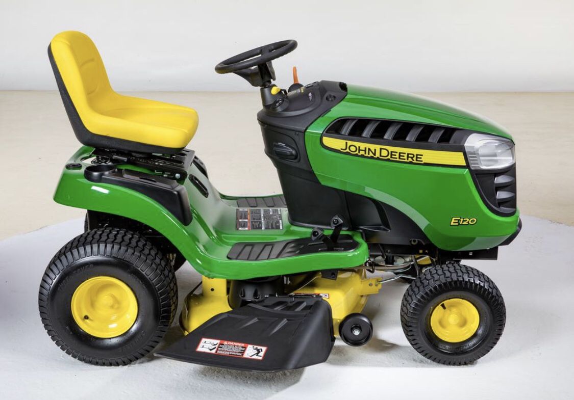 John Deere E130 22-HP V-twin Side By Side Hydrostatic 42-in Riding Lawn Mower with Mulching Capability