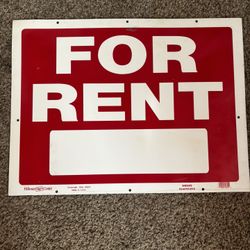 for rent sign 