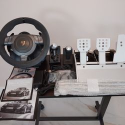SIM Racing Fanatec Porsche 911 GT2 Racing Wheel and ClubSport V1 Pedals plus more